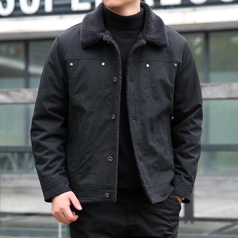 Herren Lässige Jacke mit Teddyfutter Nord Taschen