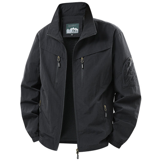 Herren Leichte Funktions‑Jacke mit Mesh‑Futter und Mehrfach‑Reißverschlusstaschen Nord Taschen