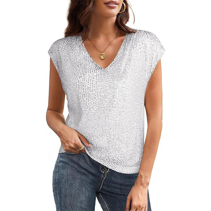 Damen Glamouröses Pailletten-Oberteil
