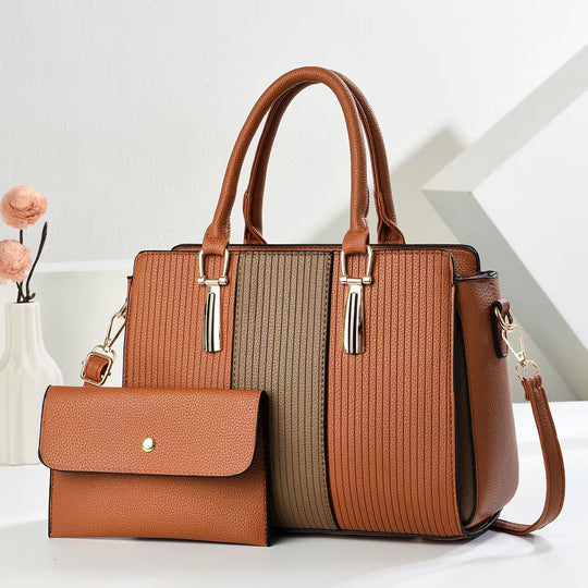 Damen elegante Shopper-Handtasche mit strukturiertem Design und abnehmbarer Mini-Clutch Nord Taschen