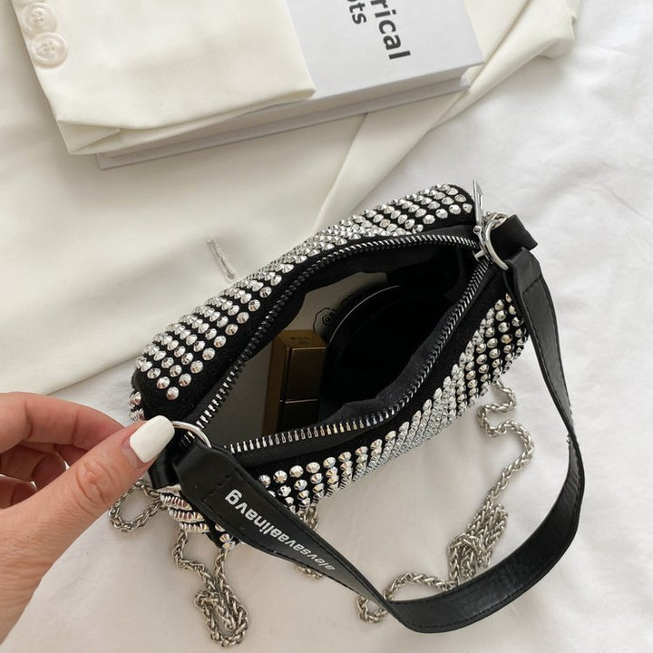 Damen glamouröse Abendtasche mit Strasssteinverzierungen Nord Taschen