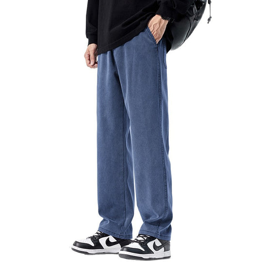 Herren Locker geschnittene Jeanshose mit Vintage-Waschung und geradem Bein Nord Taschen