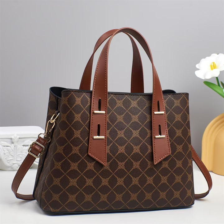 Damen luxuriöse Handtasche mit modernen grafischen Mustern Nord Taschen