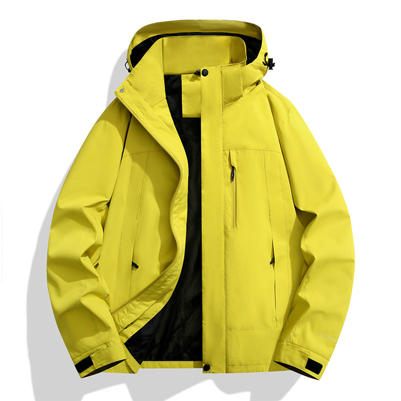 Herren Softshell-Outdoorjacke mit Kapuze, wasserabweisender Membran und verdeckten Reißverschlüssen Nord Taschen
