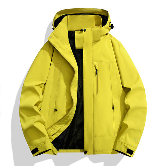 Herren Softshell-Outdoorjacke mit Kapuze, wasserabweisender Membran und verdeckten Reißverschlüssen Nord Taschen