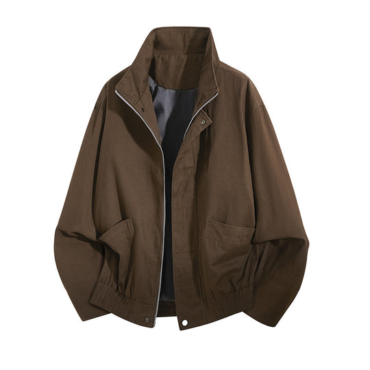 Herren Leichte Utility-Blousonjacke mit Stehkragen und elastischem Saum Nord Taschen