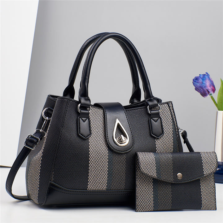 Damen hochwertige Handtasche mit luxuriösem Streifenmuster Nord Taschen