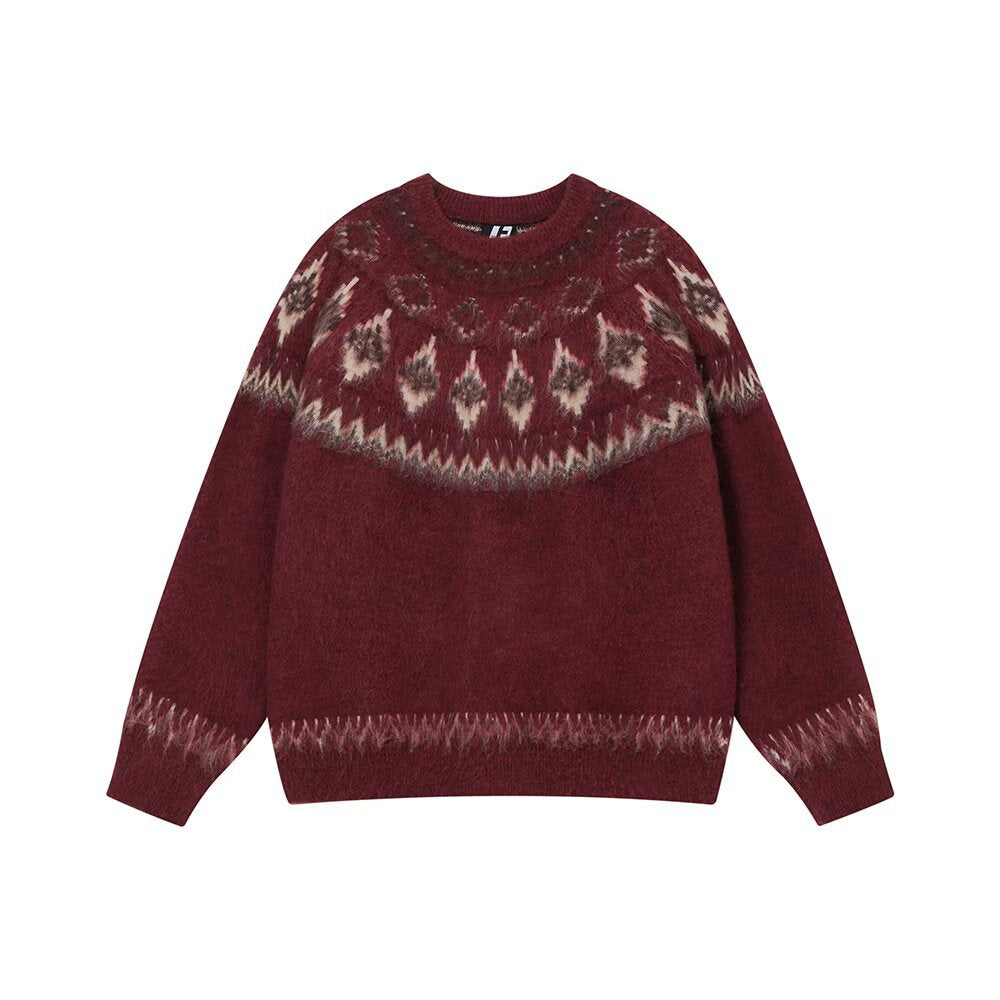Damen Gemusterter Strickpullover