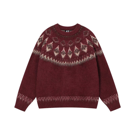 Damen Gemusterter Strickpullover