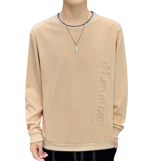 Herren Casual‑Sweatshirt mit seitlicher 3D‑Prägung, Rundhalsausschnitt und Rippbündchen Nord Taschen