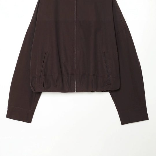 Damen utilitaristische Kurzjacke mit Reißverschluss und Hemdkragen Nord Taschen