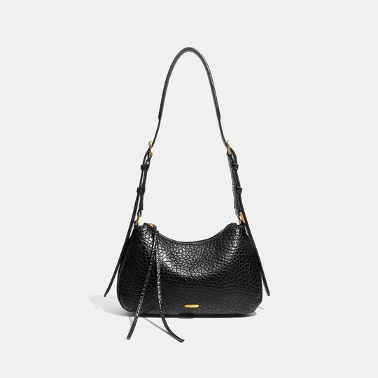 Damen Schultertasche mit strukturiertem Kunstleder und verstellbarem Schulterriemen Nord Taschen