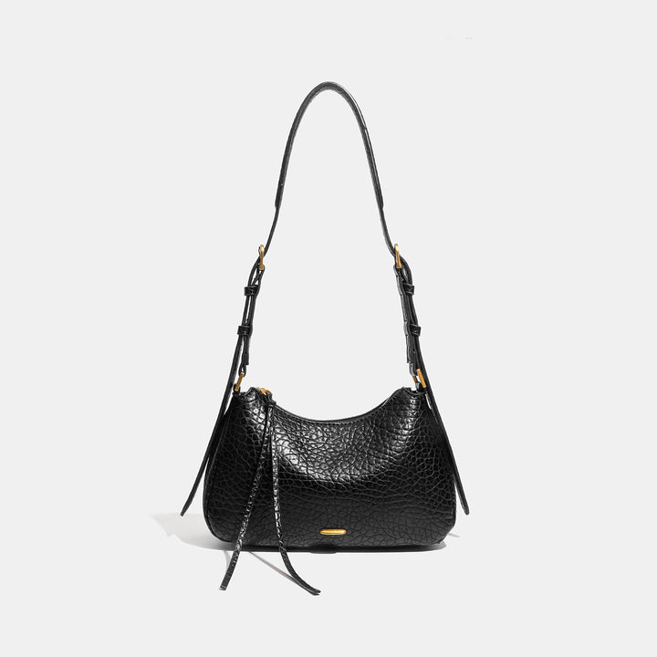 Damen Schultertasche mit strukturiertem Kunstleder und verstellbarem Schulterriemen Nord Taschen