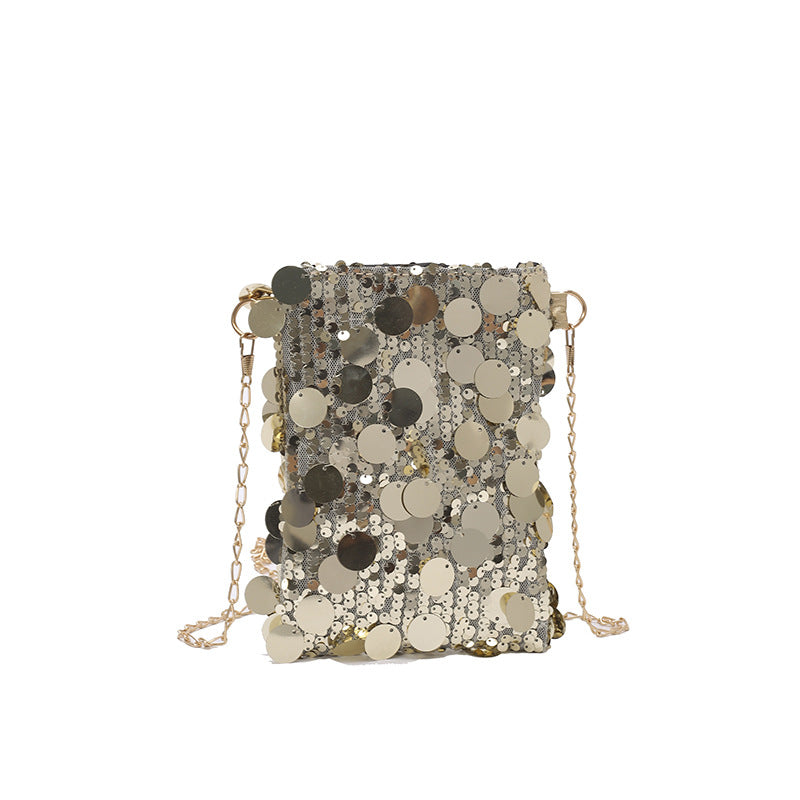 Damen glamouröse Clutch mit funkelnden Pailletten Nord Taschen