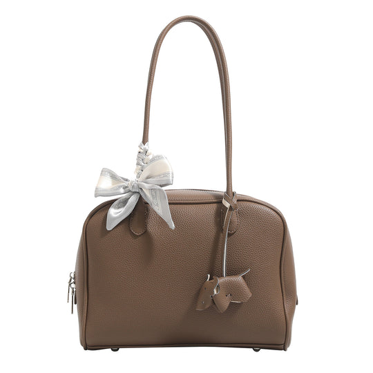 Damen Handtasche mit elegantem Schleifen-Detail und strukturiertem Kunstleder Nord Taschen