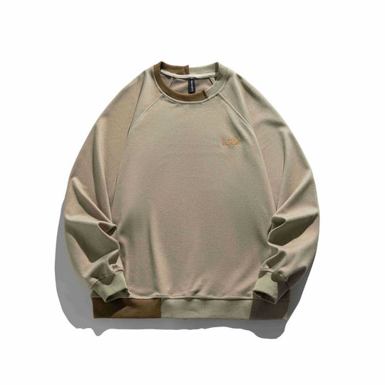 Herren Komfortabler Baumwoll-Sweatshirt mit Kontrastbündchen und Sticklogo Nord Taschen