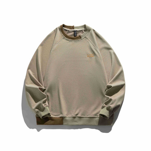 Herren Komfortabler Baumwoll-Sweatshirt mit Kontrastbündchen und Sticklogo Nord Taschen