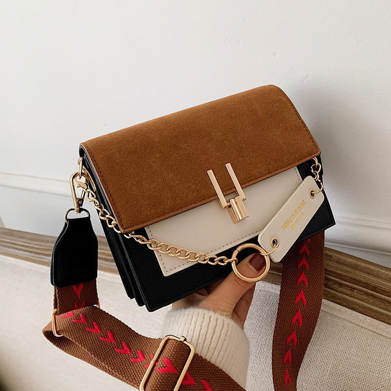 Damen elegante Umhängetasche mit stilvollem Kettenverschluss und hochwertiger Textur Nord Taschen