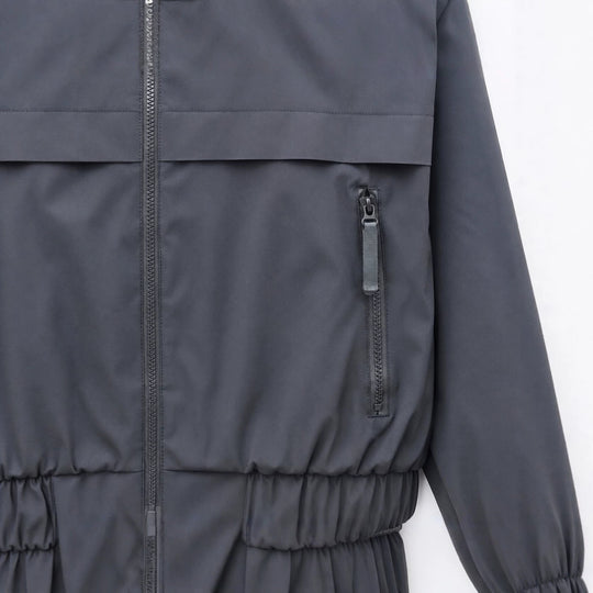Damen Leichte Kapuzen‑Windjacke mit wasserabweisender Beschichtung, Reißverschluss und elastischem Saum Nord Taschen