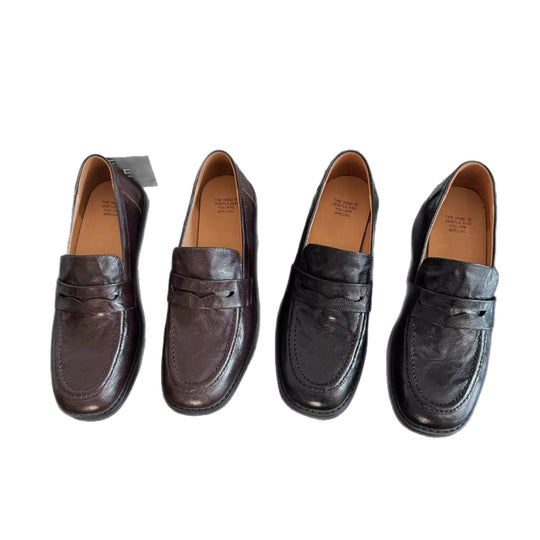 Damen Leder-Pennyloafer mit Mokassin-Naht und profilierter Laufsohle Nord Taschen