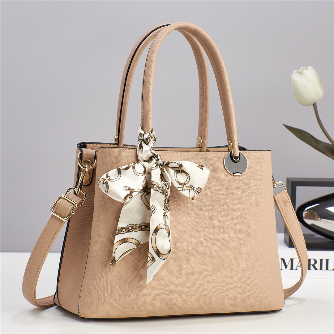 Damen elegante Handtasche mit modischem Seidenschal Nord Taschen