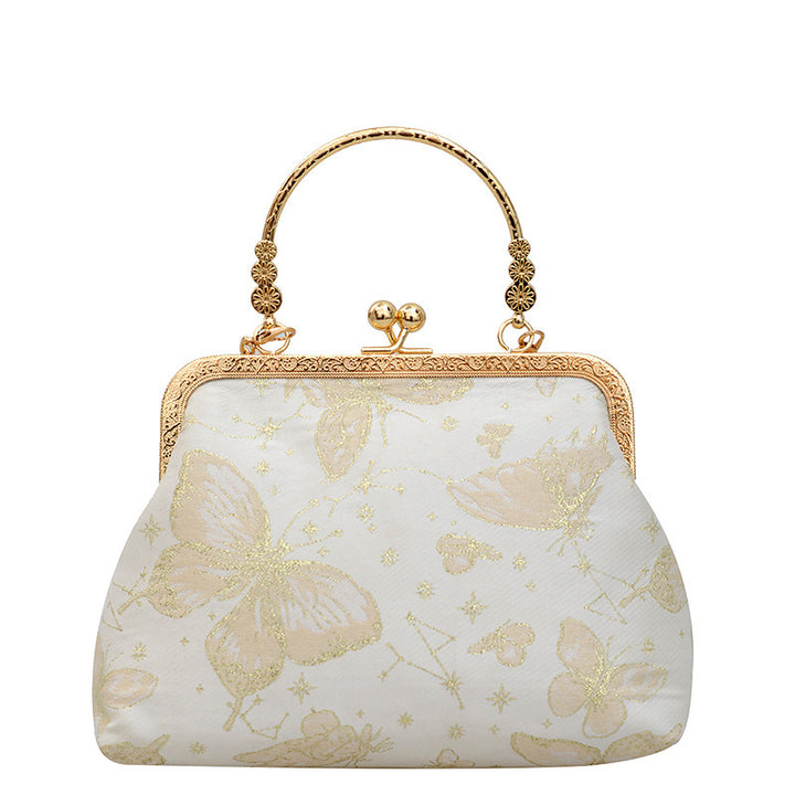 Damen elegante Abendtasche mit goldener Verzierung Nord Taschen