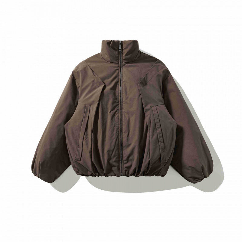 Unisex Kurz geschnittene wattierte Jacke mit Ballonärmeln und hohem Stehkragen Nord Taschen