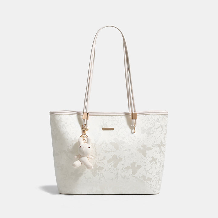Damen Shopper-Tasche mit floralem Design und verspieltem Zubehör Nord Taschen