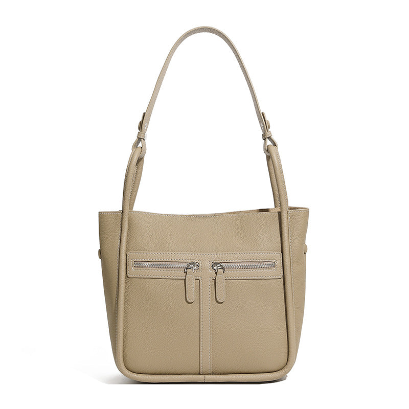 Damen Schultertasche mit zwei praktischen Reißverschlussfächern Nord Taschen