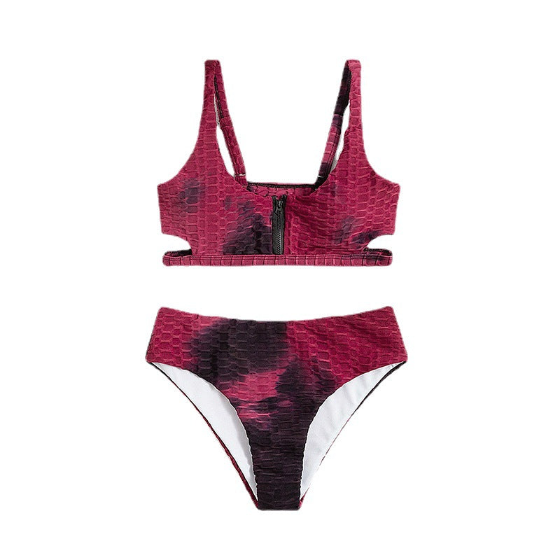 Damen Sportlicher Bikini mit innovativem Reißverschluss Nord Taschen