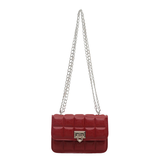 Damen elegante Umhängetasche mit glänzender Kettenverzierung Nord Taschen