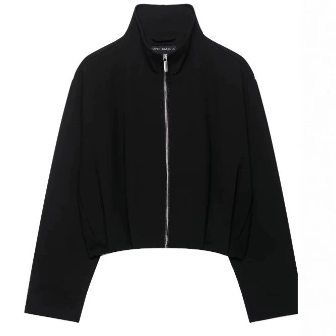 Damen Kurz geschnittener Boxy‑Blouson mit hohem Stehkragen und überschnittenen Ärmeln Nord Taschen