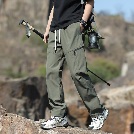 Herren Technische Trekkinghose mit Reißverschlusstaschen und Kordelbund Nord Taschen