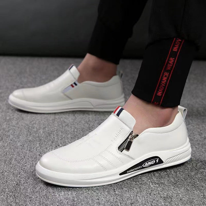 Herren Elegante und komfortable Leder-Slipper mit Reißverschluss