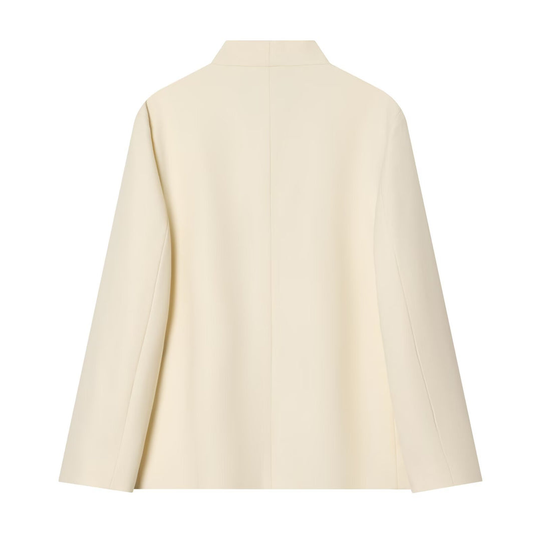 Damen Zweiteiliges Anzugs-Set mit Oversize-Longblazer und High-Waist Bundfaltenhose Nord Taschen