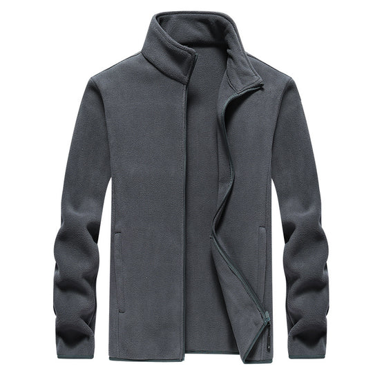 Herren Fleecejacke mit Stehkragen, durchgehendem Reißverschluss & Eingrifftaschen Nord Taschen