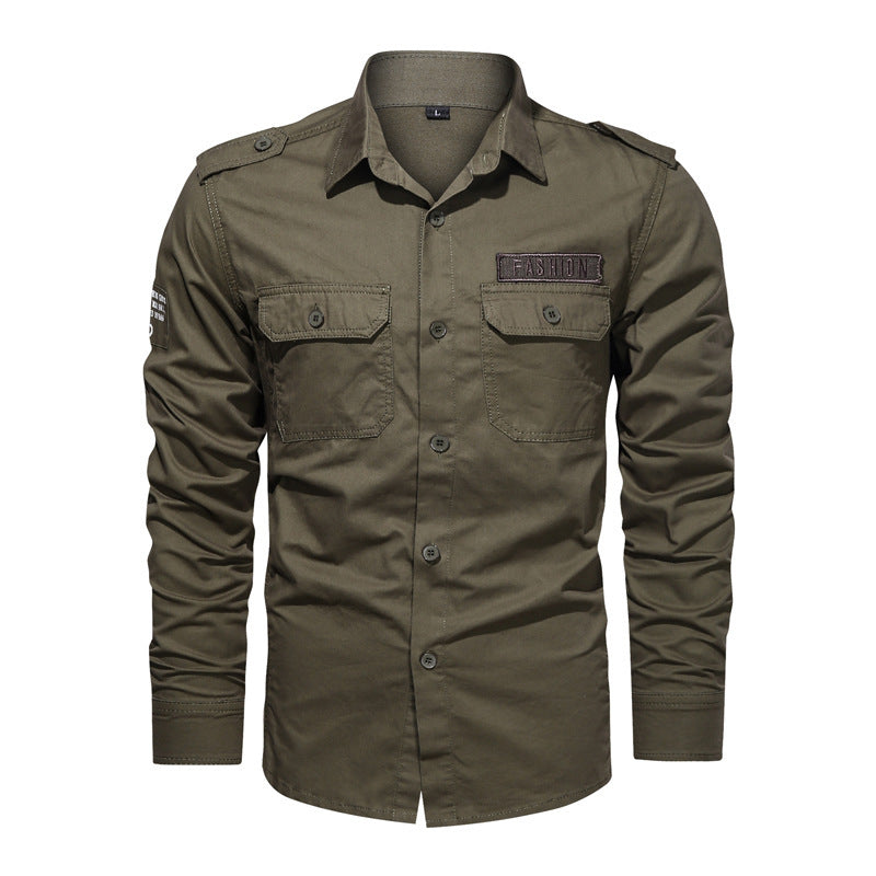Herren Langarmhemd Nord Taschen