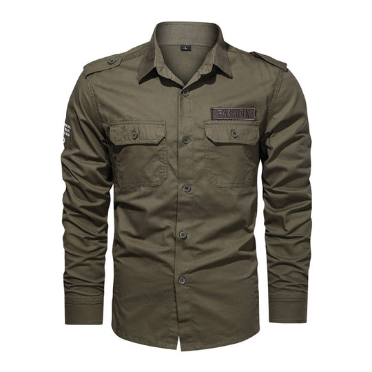 Herren Langarmhemd Nord Taschen
