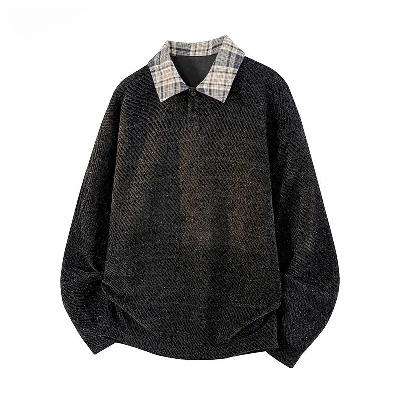 Damen Lässiger Oversize-Hemd-Pullover Nord Taschen