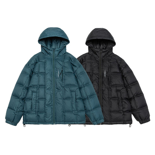 Unisex Oversize Steppjacke mit Kapuze, Daunenoptik und Tunnelzug Nord Taschen
