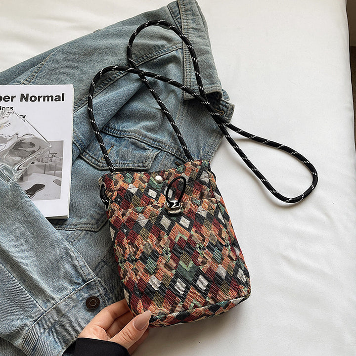 Damen praktische Umhängetasche mit stilvollem Muster Nord Taschen