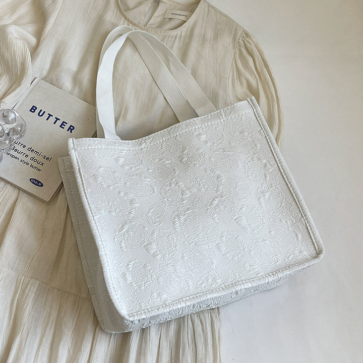 Damen Jute-Tragetasche mit floralem Muster und stabilen Griffen Nord Taschen