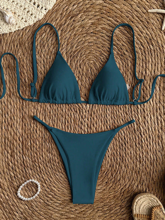Damen trendiger Bikini mit Triangle-Oberteil und minimalistischem Unterteil Nord Taschen