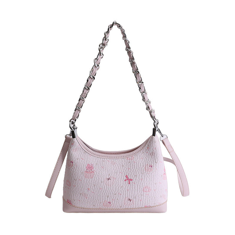 Damen Schultertasche mit verspieltem Design und charmantem Tieranhänger Nord Taschen