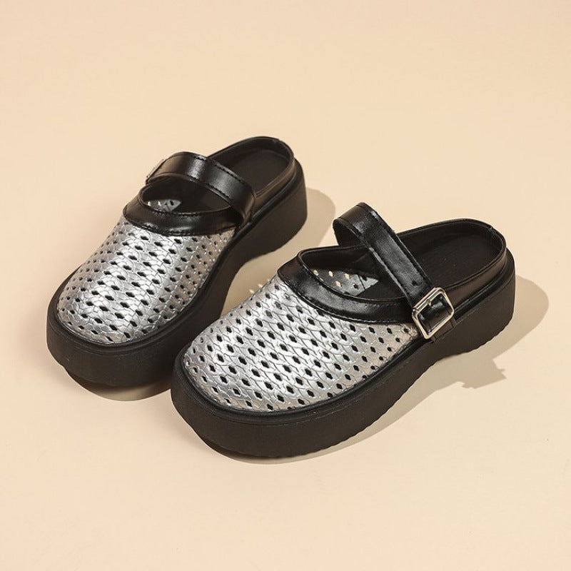 Damen Atmungsaktive Clogs mit verstellbarem Riemen