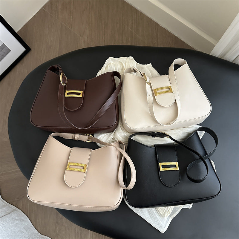 Damen Hobo-Tasche mit edlem Verschluss und flexiblem Schulterriemen Nord Taschen