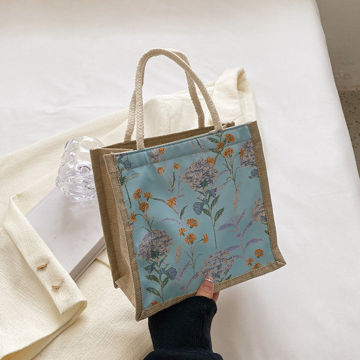 Damen Tragetasche mit floralem Dekor und robusten Materialien Nord Taschen