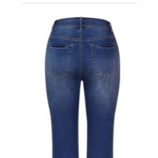 Damen Hochtaillierte Button‑Fly Flared‑Jeans mit sculptender Mittelnaht Nord Taschen
