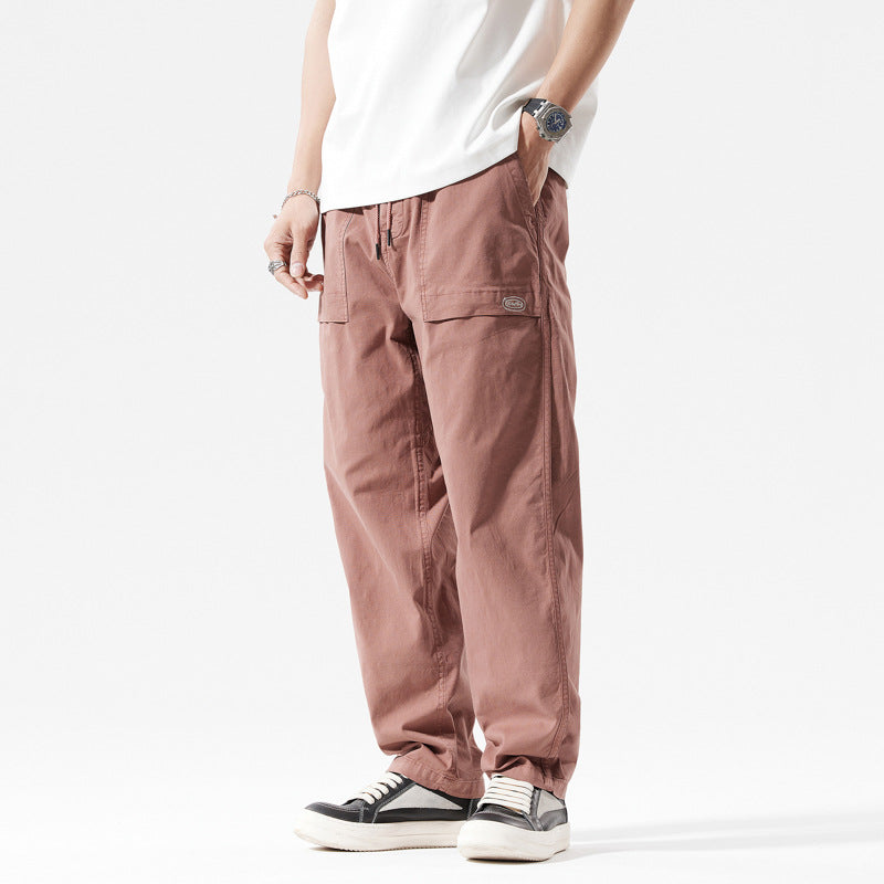 Herren Baggy-Cargo-Hose im Workwear-Look mit elastischem Kordelbund, aufgesetzten Klapptaschen und verstärkten Nähten Nord Taschen