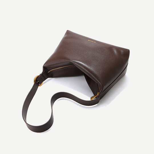 Damen Hobo Tasche aus luxuriösem Glattleder mit goldenen Akzenten Nord Taschen